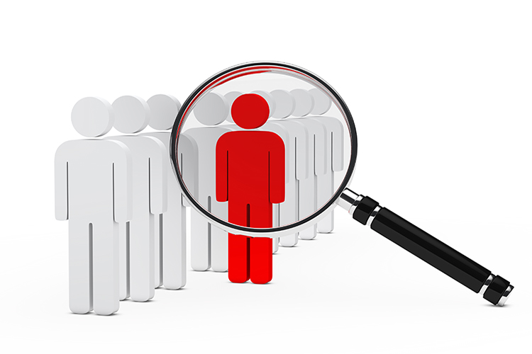 team in serie red leader magnifying glass